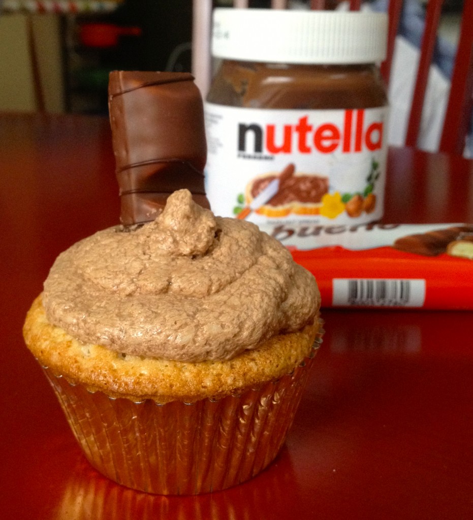 Bueno Cupcakes with Nutella Frosting